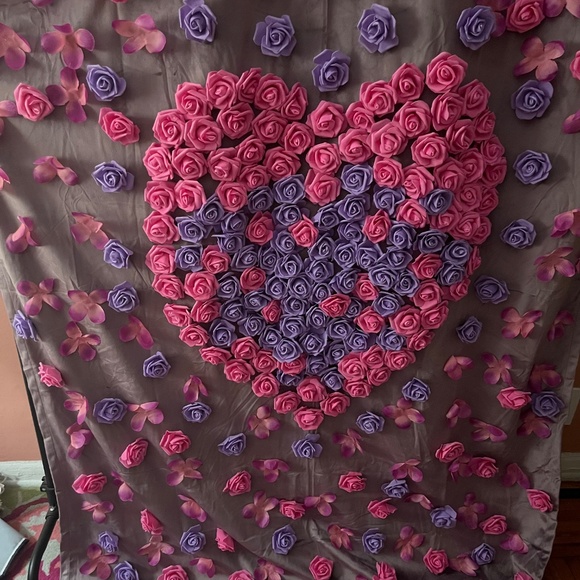 Handmade Flower wall/wedding backdrop/flower backdrop - Picture 4 of 4